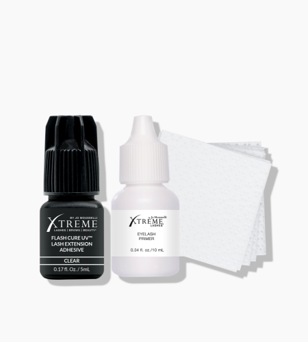 Flash Cure™ UV Lash Extension Adhesive (5 mL) & Eyelash Primer Kit