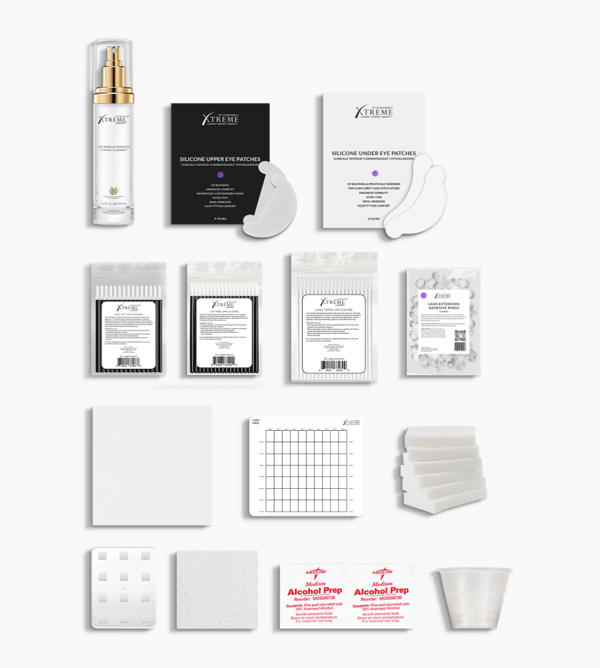 Flash Cure™ UV Lash Extension Cleanse, Prime & Prep Restock Kit